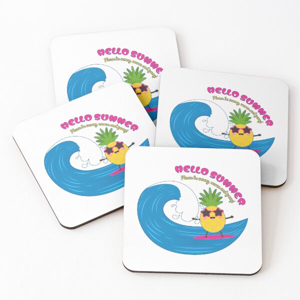 Item preview, A cheerful pineapple is surfing designed and sold by Tsvirish.