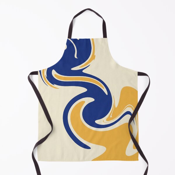 Item preview, Navy Blue and Goldenrod Swirls on Cream designed and sold by Owcomm.
