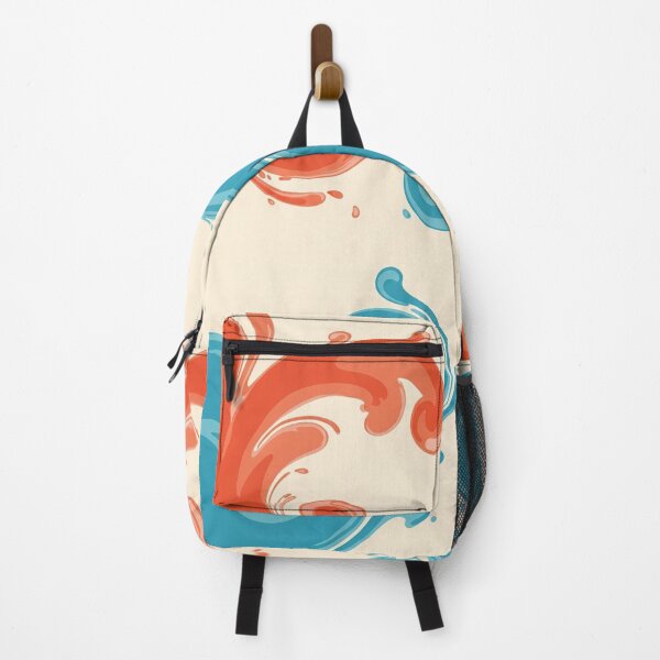 Item preview, Playful Orange and Blue Splash Pattern designed and sold by Owcomm.