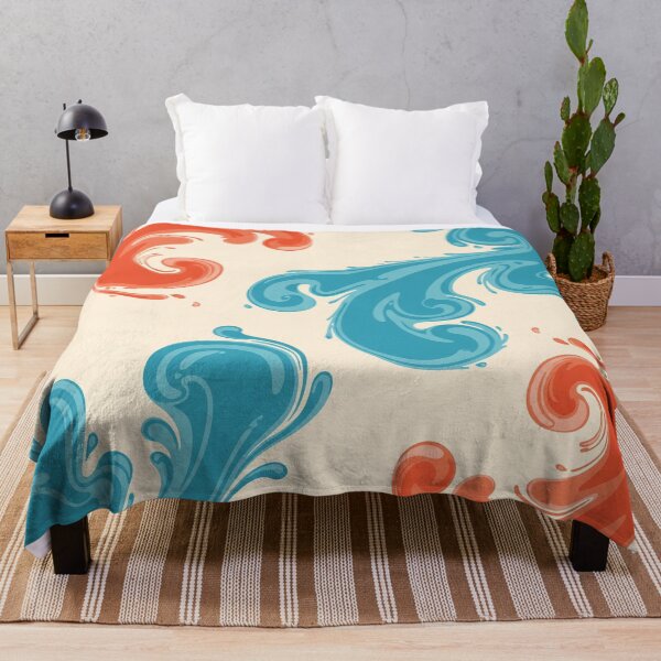 Item preview, Playful Orange and Blue Splash Pattern designed and sold by Owcomm.