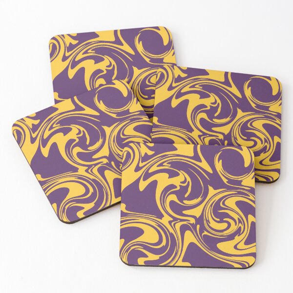 Item preview, Royal Purple and Goldenrod Swirl Pattern designed and sold by Owcomm.