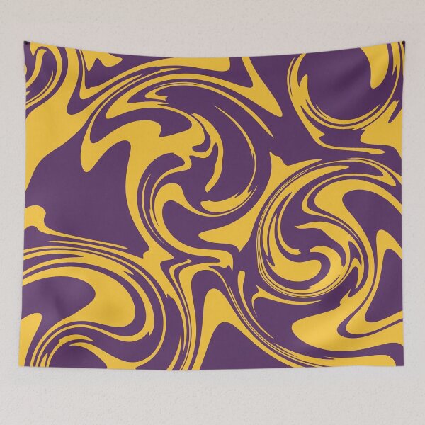 Item preview, Royal Purple and Goldenrod Swirl Pattern designed and sold by Owcomm.