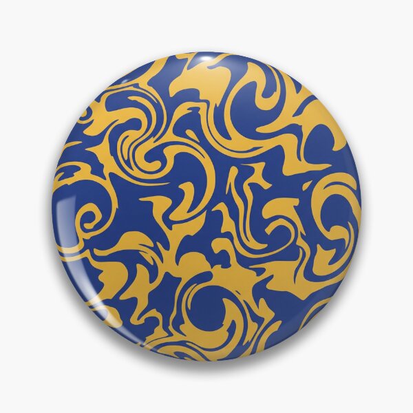 Item preview, Royal Blue and Goldenrod Swirl Pattern designed and sold by Owcomm.