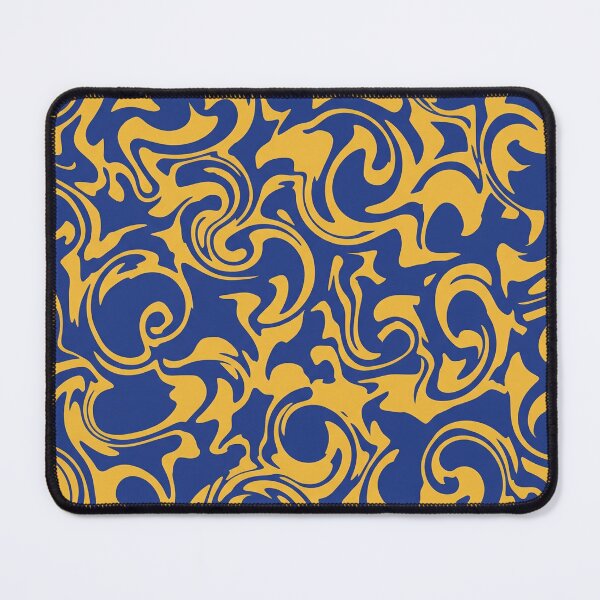 Item preview, Royal Blue and Goldenrod Swirl Pattern designed and sold by Owcomm.