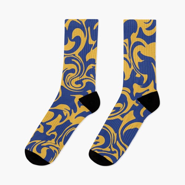 Item preview, Royal Blue and Goldenrod Swirl Pattern designed and sold by Owcomm.