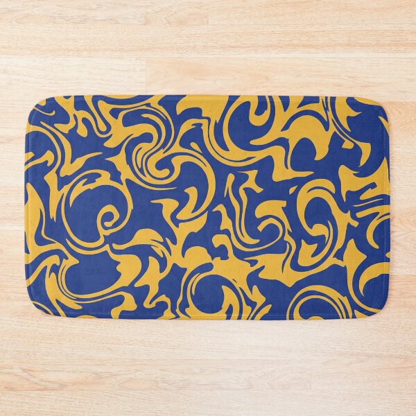 Item preview, Royal Blue and Goldenrod Swirl Pattern designed and sold by Owcomm.