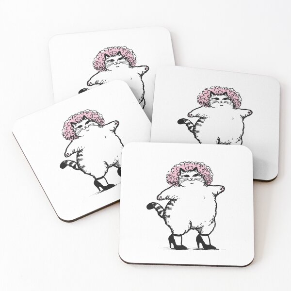Item preview, Pink Afro Party Cat designed and sold by Sketchyvibes.