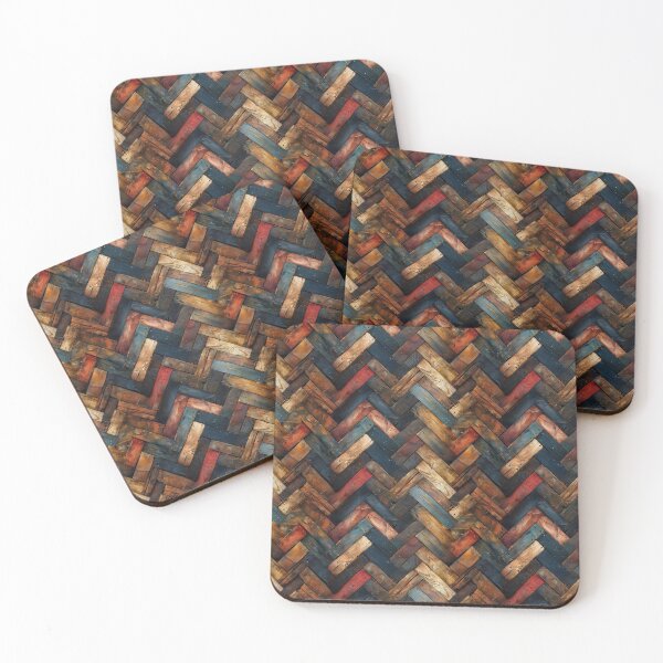 Item preview, Rustic Herringbone Pattern of Weathered Wood Planks designed and sold by NTGUILTY.