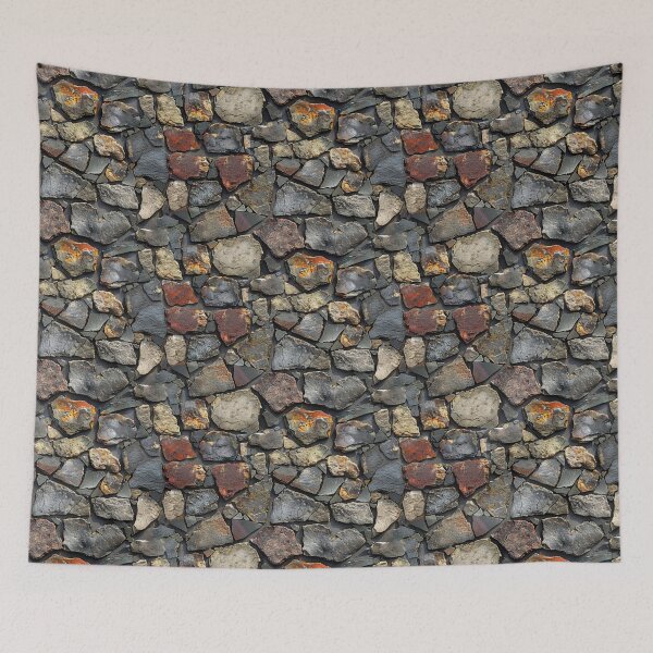 Item preview, Rustic Multi-Toned Irregular Stone Wall designed and sold by NTGUILTY.