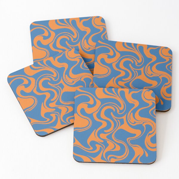 Item preview, Blue and Orange Swirl Pattern designed and sold by Owcomm.
