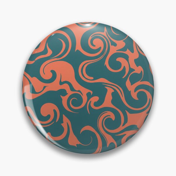 Item preview, Teal and Coral Swirl Pattern designed and sold by Owcomm.