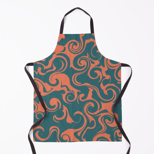 Item preview, Teal and Coral Swirl Pattern designed and sold by Owcomm.