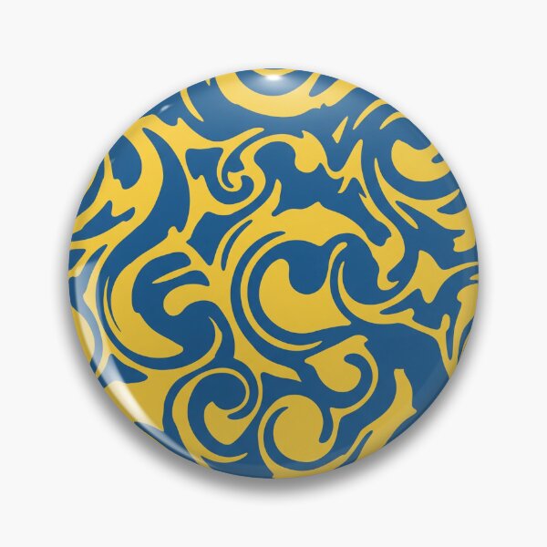 Item preview, Royal Blue and Goldenrod Swirl Pattern designed and sold by Owcomm.