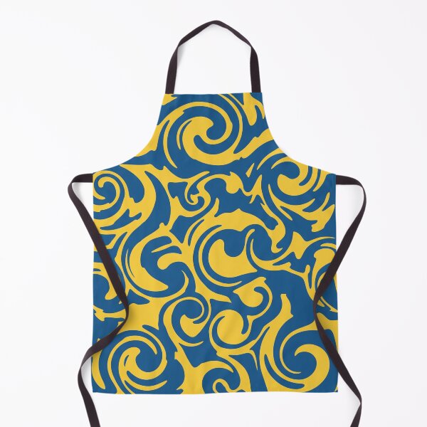 Item preview, Royal Blue and Goldenrod Swirl Pattern designed and sold by Owcomm.