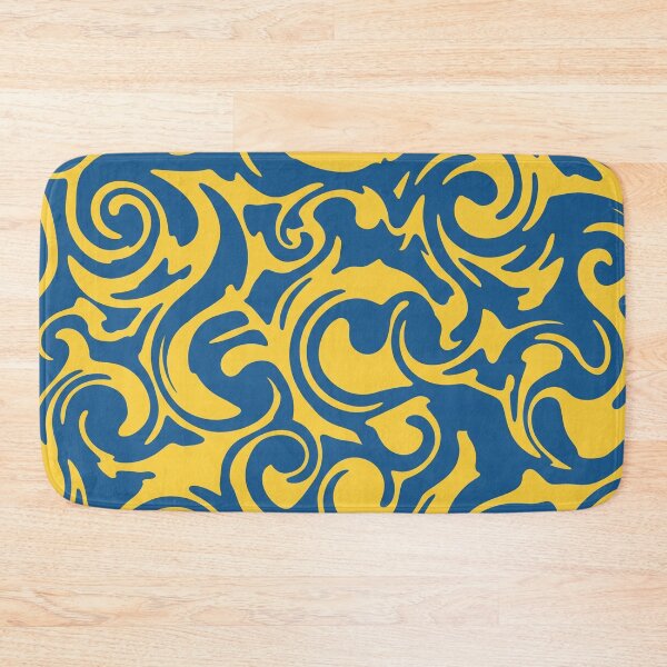 Item preview, Royal Blue and Goldenrod Swirl Pattern designed and sold by Owcomm.