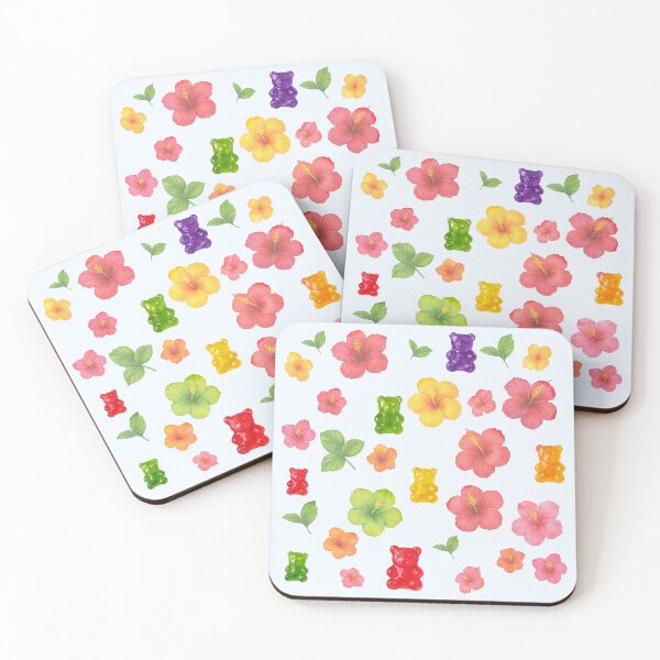Item preview, Cute gummy bears and little flowers trendy pattern designed and sold by HandmadeMood.