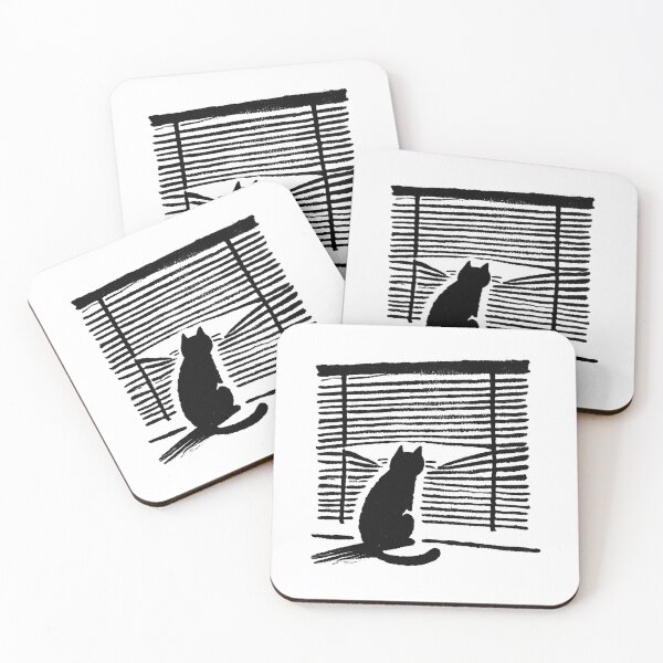 Item preview, Cat Behind Blinds designed and sold by Sketchyvibes.