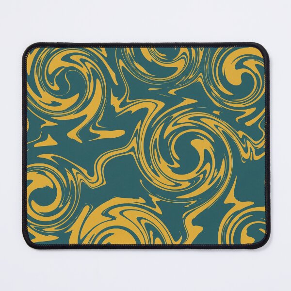 Item preview, Deep Teal and Goldenrod Swirl Pattern designed and sold by Owcomm.