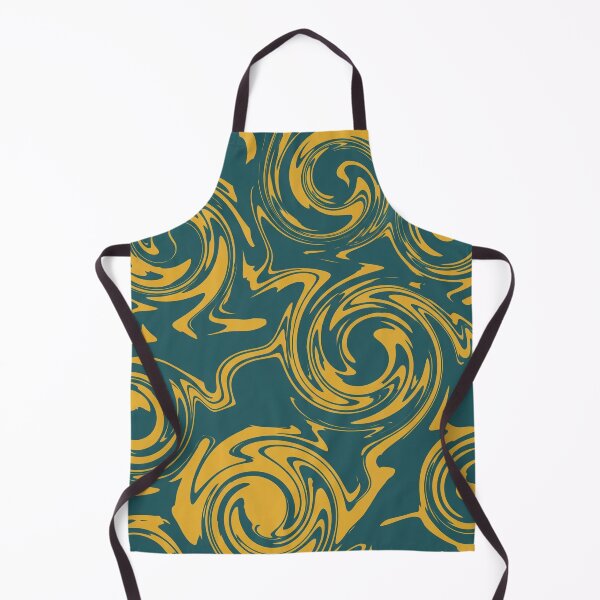 Item preview, Deep Teal and Goldenrod Swirl Pattern designed and sold by Owcomm.