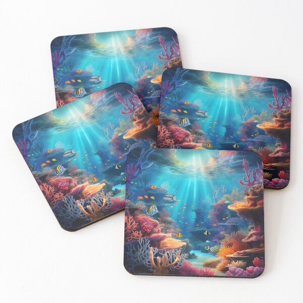 Item preview, Enchanting Underwater Odyssey: Life in the Vibrant Coral Realms designed and sold by DrawnThreads.