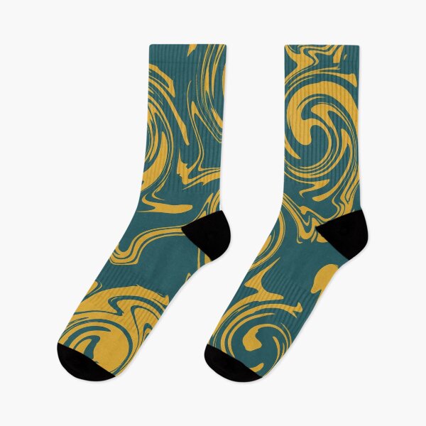 Item preview, Deep Teal and Goldenrod Swirl Pattern designed and sold by Owcomm.