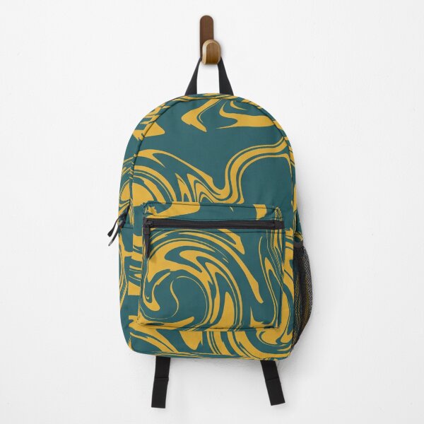 Item preview, Deep Teal and Goldenrod Swirl Pattern designed and sold by Owcomm.
