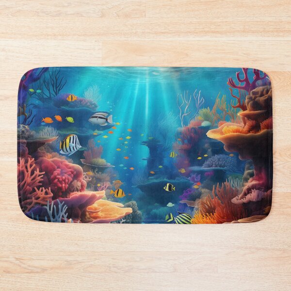 Item preview, Enchanting Underwater Odyssey: Life in the Vibrant Coral Realms designed and sold by DrawnThreads.