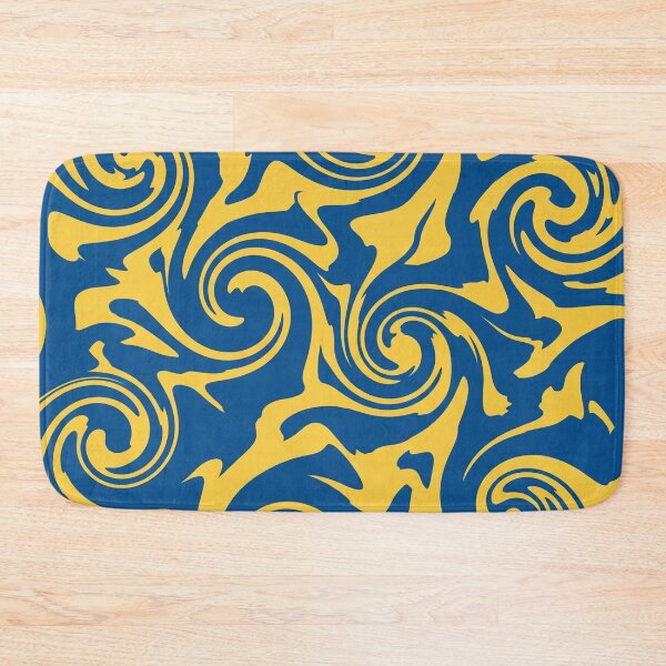 Item preview, Royal Blue and Goldenrod Swirl Pattern designed and sold by Owcomm.