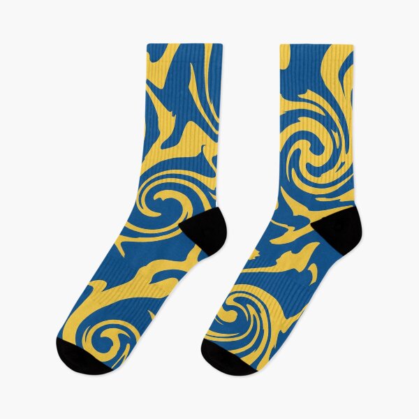 Item preview, Royal Blue and Goldenrod Swirl Pattern designed and sold by Owcomm.
