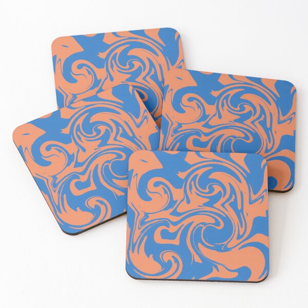 Item preview, Blue and Orange Fluid Swirl Pattern designed and sold by Owcomm.