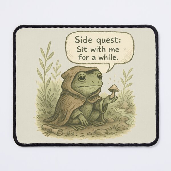 Item preview, Side Quest: Sit With Me – NPC Frog Offering Peace designed and sold by Soft Spiral Society.