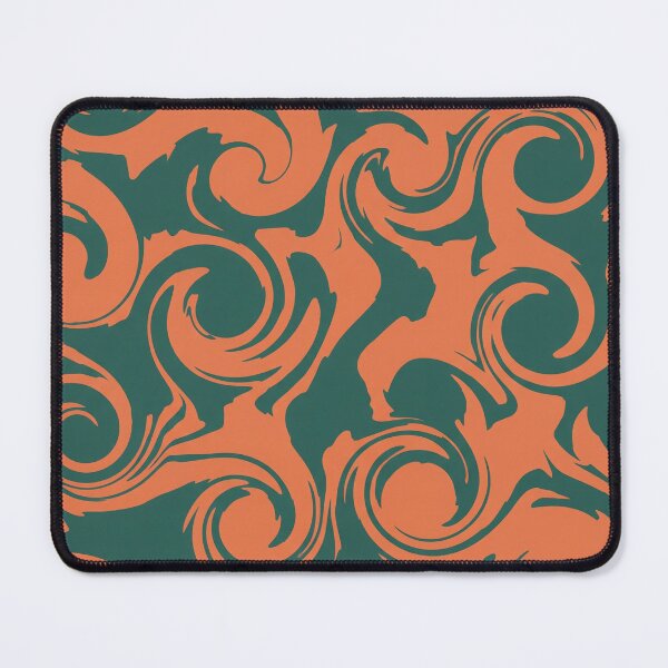 Item preview, Deep Teal and Orange Swirl Pattern designed and sold by Owcomm.