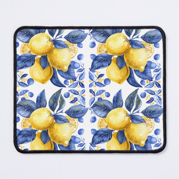 Item preview, Mediterranean Sicilian Lemon Tiles Dolce Vita Italy Watercolour designed and sold by PG Illustration.