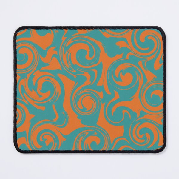 Item preview, Deep Teal and Orange Swirl Pattern designed and sold by Owcomm.
