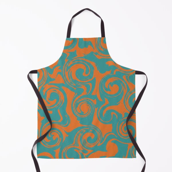 Item preview, Deep Teal and Orange Swirl Pattern designed and sold by Owcomm.