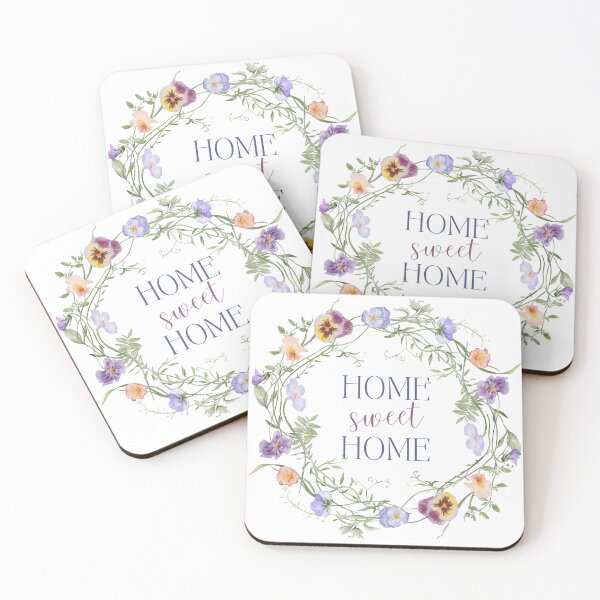 Item preview, Home Sweet Home Floral Botanical Wreath designed and sold by Night Bloom Designs.