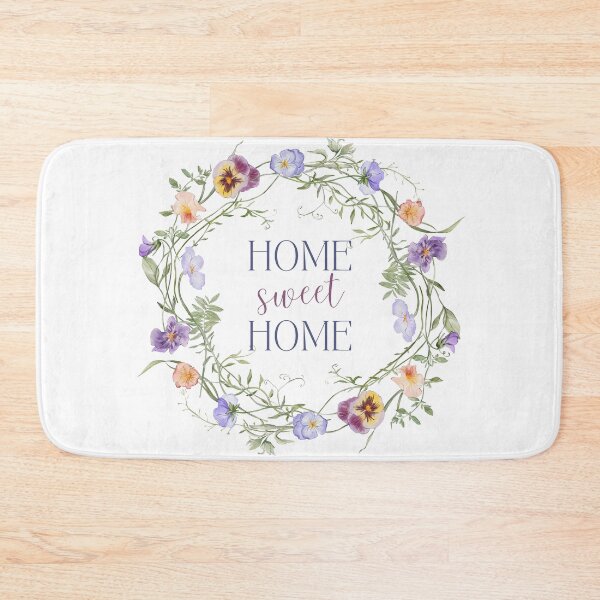Item preview, Home Sweet Home Floral Botanical Wreath designed and sold by Night Bloom Designs.