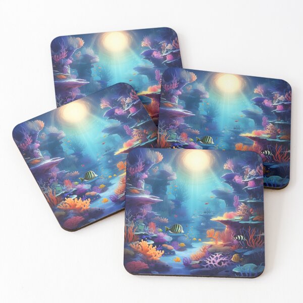Item preview, Beneath the Azure Waves: A Submerged Dreamscape designed and sold by DrawnThreads.