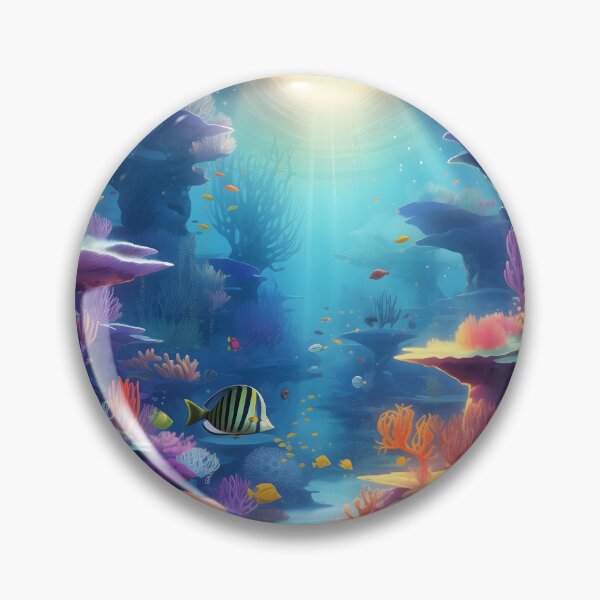 Artikelvorschau, Beneath the Azure Waves: A Submerged Dreamscape entworfen und verkauft von DrawnThreads.