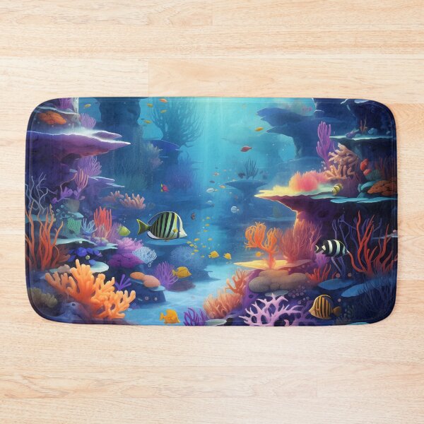 Item preview, Beneath the Azure Waves: A Submerged Dreamscape designed and sold by DrawnThreads.