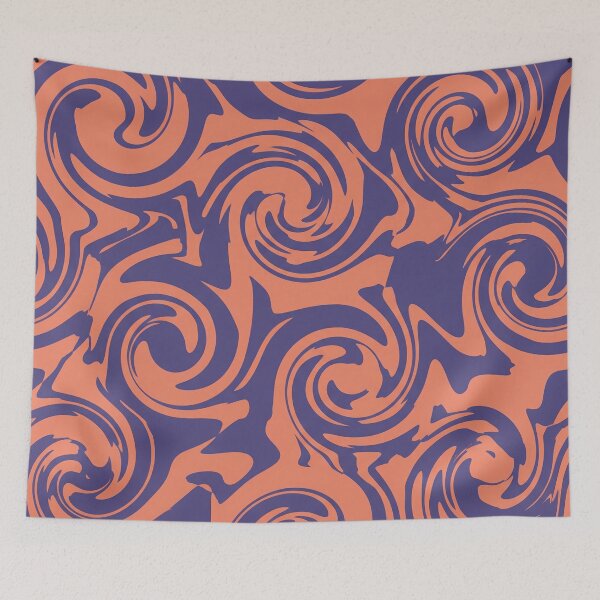 Item preview, Deep Purple and Coral Swirl Pattern designed and sold by Owcomm.