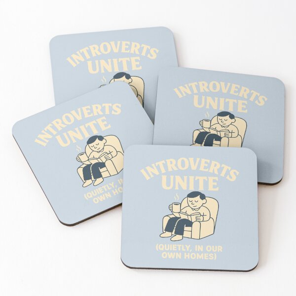 Item preview, Introverts Unite – Quietly, In Our Own Homes – Funny Mental Health Design designed and sold by Viltogvakkertstudio.