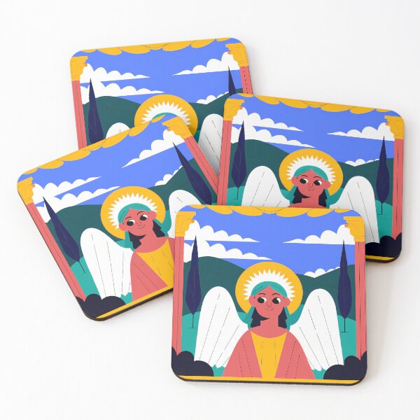 Item preview, Heavenly Guardian vibrant colors whimsical art playful designs designed and sold by ART ATTACK ZONE.