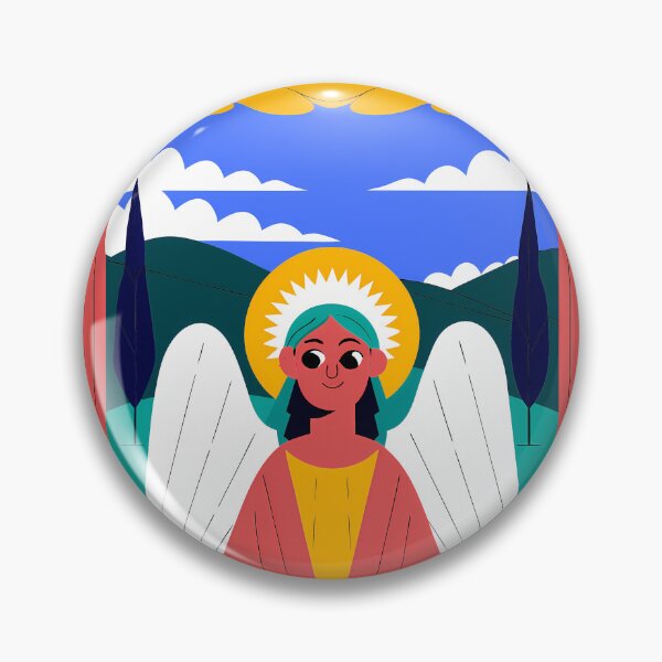 Item preview, Heavenly Guardian vibrant colors whimsical art playful designs designed and sold by ART ATTACK ZONE.