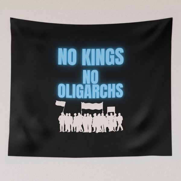 Item preview, no kings no oligarchs designed and sold by TEEJAMBOREE.