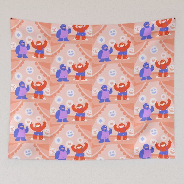 Item preview, Red Blue Friends in Fun Filled Tent designed and sold by ART ATTACK ZONE.