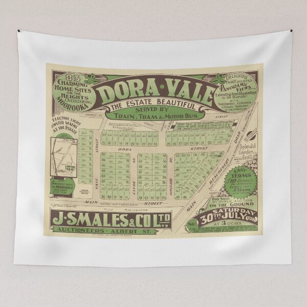 Item preview, Dora Vale Estate, Moorooka, Vintage Suburb Map, Historical Map, Real Estate Map designed and sold by housedetective.
