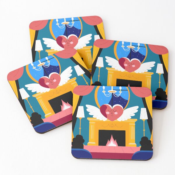 Item preview, Heartwarming Fireplace Scene whimsical art happy scenes designed and sold by ART ATTACK ZONE.