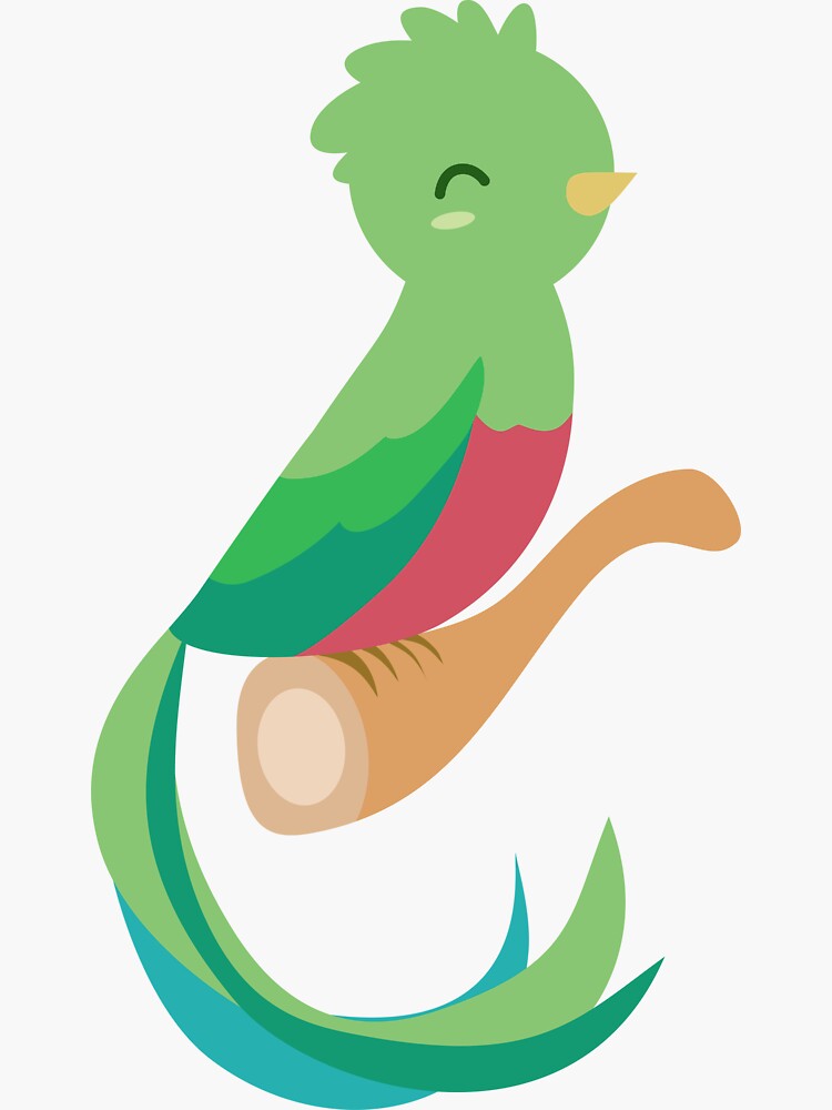 Thumbnail 3 of 3, Sticker, Happy Guatemalan Quetzal designed and sold by mynorzs.