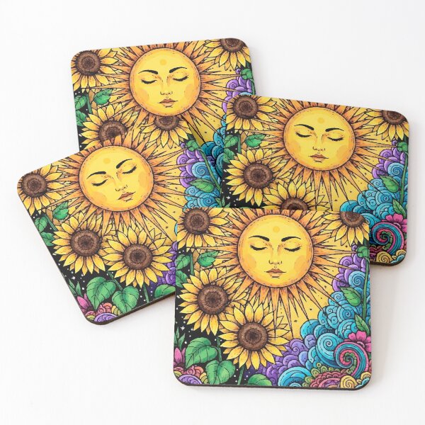 Item preview, Boho Illustration of The Sun - Tarot Card of Joy and Vitality designed and sold by  Ojo de Lilith.